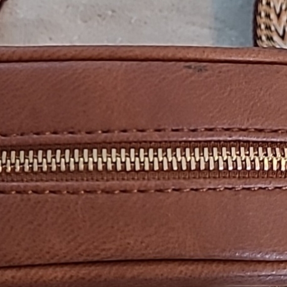 Women's Crossbody Purse Embroidered Vegan Leather Oblong Brown Boho Adjustable - Picture 12 of 12